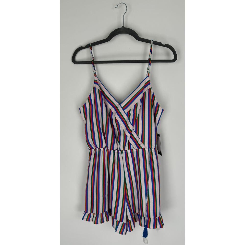 Jodi Kristopher Multicolor Striped Sleeveless Romper - Picture 6 of 14